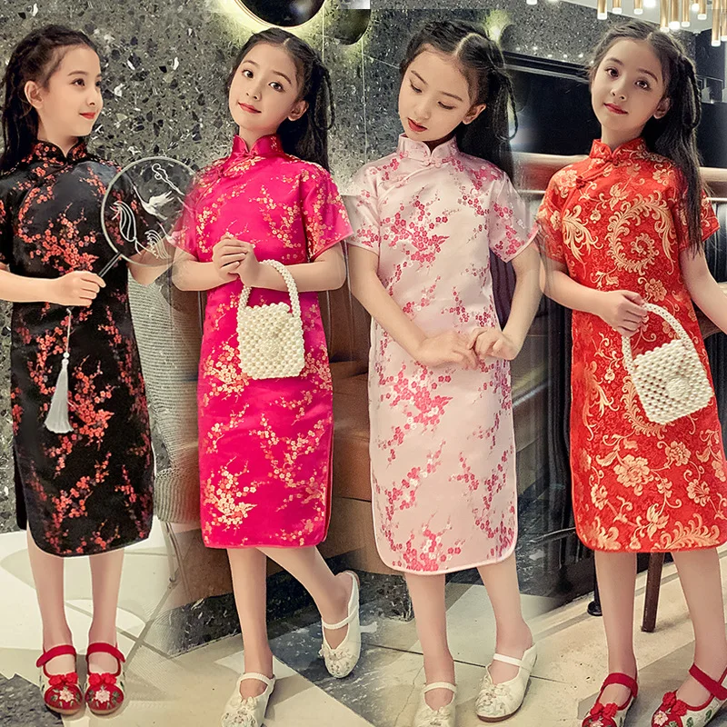 Baby Clothing Dresser - Summer Children's Cheongsam Modern Party Girls